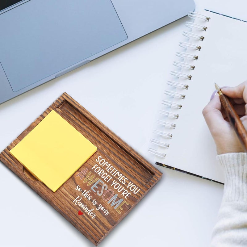 EFFJNSG Sometimes You Forget You are Awesome Self-Stick Note Pad Holders, Inspirational Quotes Desk Decor Gifts for Women Coworker Friends, Encouragement Cheer Up Gifts Sticky Note Holder EDP08 - Image 5